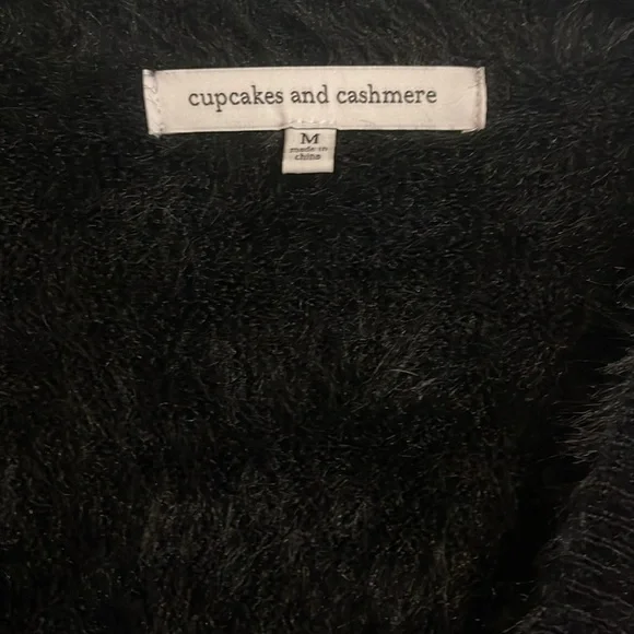 Cupcake and Cashmere Gigi Fluffy Wrap Sweater in Black 💕 - Picture 4 of 6